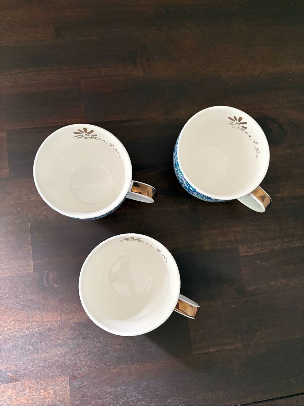 Lily Pulitzer Floral Blue Ceramic Mugs - Set of 3 - Picture 5 of 11